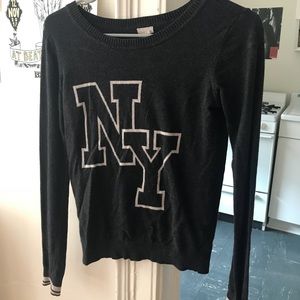 Black Fitted NY Sweater
